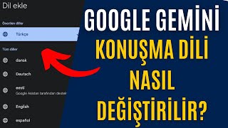 Google Gemini Konuşma Dili Nasıl Değiştirilir ?