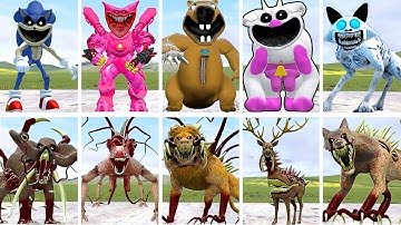 All FORGOTTEN SMILING CRITTERS POPPY PLAYTIME CHAPTER 4 VS ZOOCHOSIS MUTANT ANIMALS In Garry