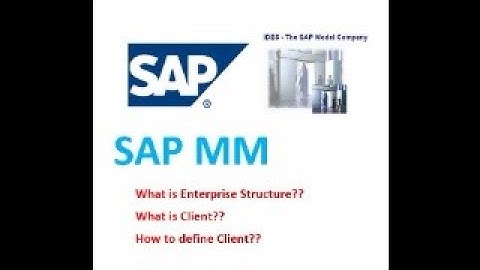 SAP MM Module- Introduction to ENTERPRISE STRUCTURE 1 in Hindi