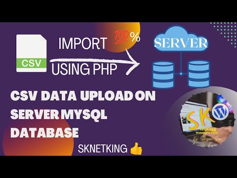 how to import csv file in database |read csv with php| #php #csvfile #codewithharry #sknetking