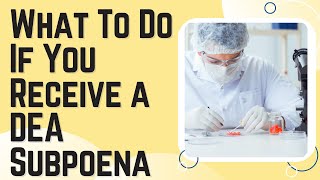 If You've Received a Subpoena From The DEA, George Indest Says: