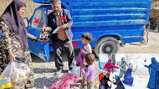 Ali returns from court and buys things for Sakineh, making her happy.