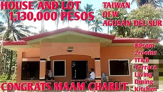 OFW SIMPLE HOUSE CONGRATS MAAM CHARUT HOUSE AND LOT 1,130,000 PHP TAIWAN OFW AGUSAN DEL SUR