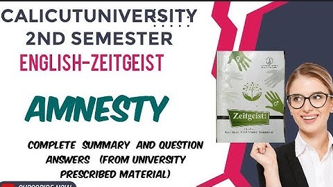 Zeitgeist Calicut University 2nd semester#zeitgeist #2ndsemester #exam #university #important