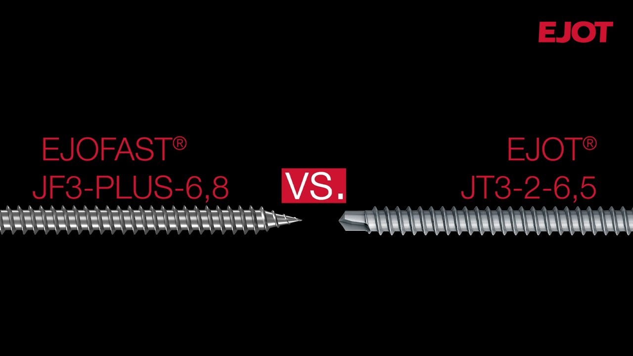 EJOFAST® JF3-Plus-6,8 vs EJOT® JT3-2-6,5