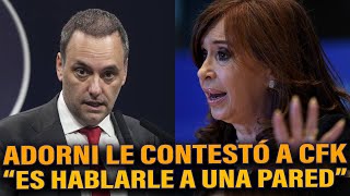 CONFERENCIA DE PRENSA DE ADORNI | URGENTE MILEI