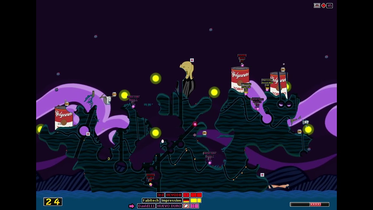 Hedgewars HIGHLANDER vs Fabitech & 0rd (Fabitech win)