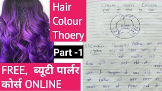 Thoery class // Hair Colour Thoery in hindi // Beauty parlour course online //hair cut thoery