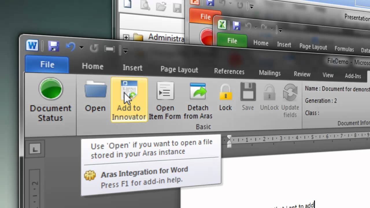 Office Connector V2 for Aras Innovator PLM Solution