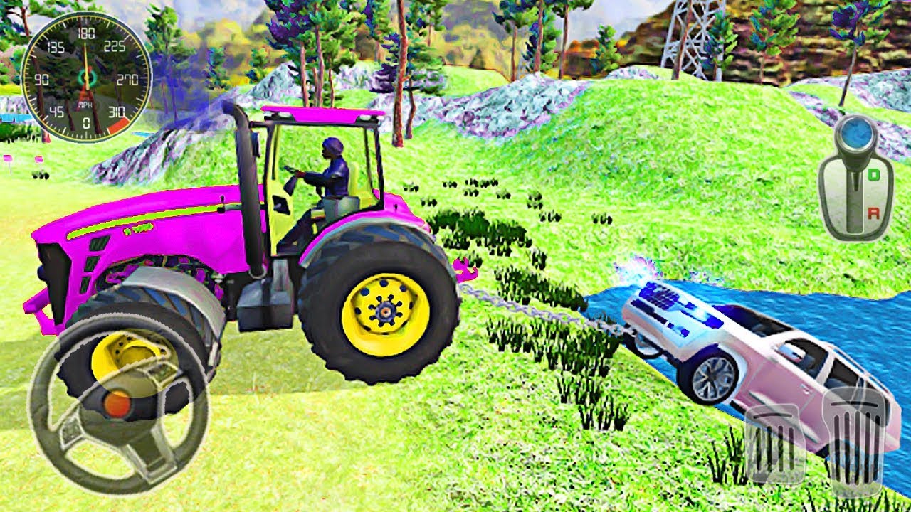 Tractor Towing Games Driving - Rescue Tractor Chained - Car Games Android