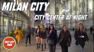 Milan, Italy 🇮🇹 City Night Walk🌛our 4K Ultra HD - Milano at Night 2022