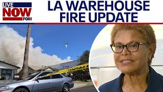 Karen Bass gives update on Los Angeles warehouse fire as local emergency declared