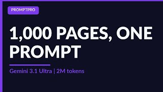 I Dropped 1,000 Pages Into One AI Prompt (No RAG)