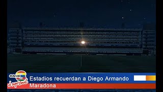 Estadios recuerdan a Diego Armando Maradona