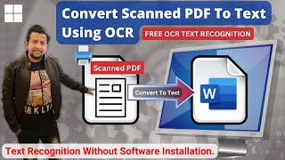 How to Convert Scanned PDF to Editable Text Without Using Any Software