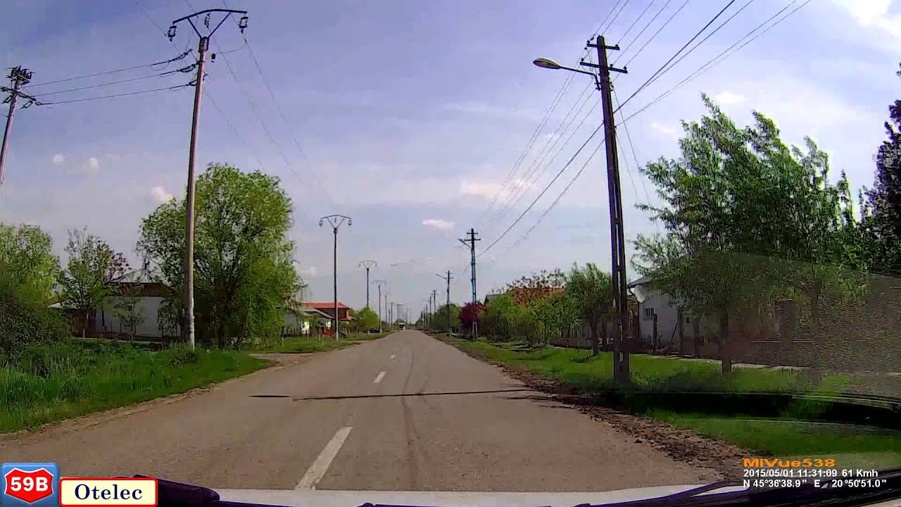 Driving in Romania. DN 59B: Foeni - Cărpiniş (Timelapse 3x)