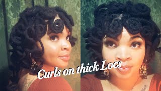 Loc curls using rubberbands | Thick locs