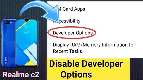 How to disable Developer options in realme c2 /developer options kaise disable Kare..
