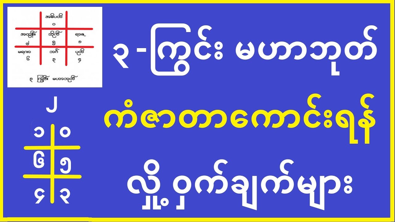 ၃ ကြွင်း မဟာဘုတ် ကံဇာတာကောင်းရန် လှို့ဝှက်ချက်များ - myanmar baydin #lotaya #baydin #လိုတရ