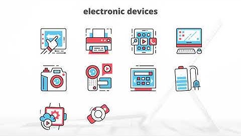 Electronic Devices – Thin Line Icons | After Effects Elements - Envato elements