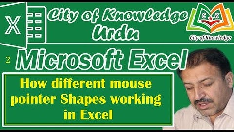 Class 2. How different mouse pointer Shapes are working In Microsoft Excel
