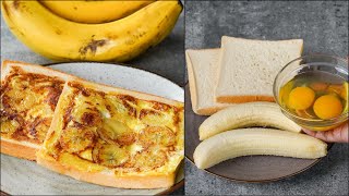 Dont Waste Leftover Bread, Make This Banana Egg French Toast For Breakfast | Easy Breakfast Snacks