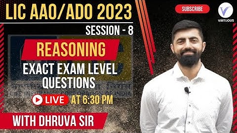 LIC AAO/ADO Prelims 2023 Reasoning Set-8 || Exact Exam Level Practice