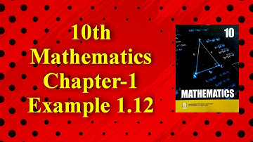 10th, Maths, Chapter-1,Relations and functions, Example 1.12,Samacheer book(TN), new syllabus 