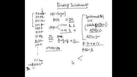 Binary Increment Amortized Analysis