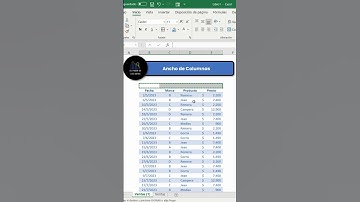 Ancho de Columnas en Excel #shorts #exceltips
