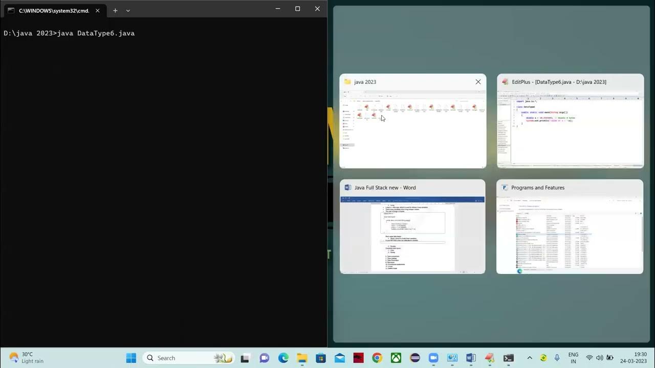 5 java full stack Data types (Int and double) 23 03 2023 - YouTube