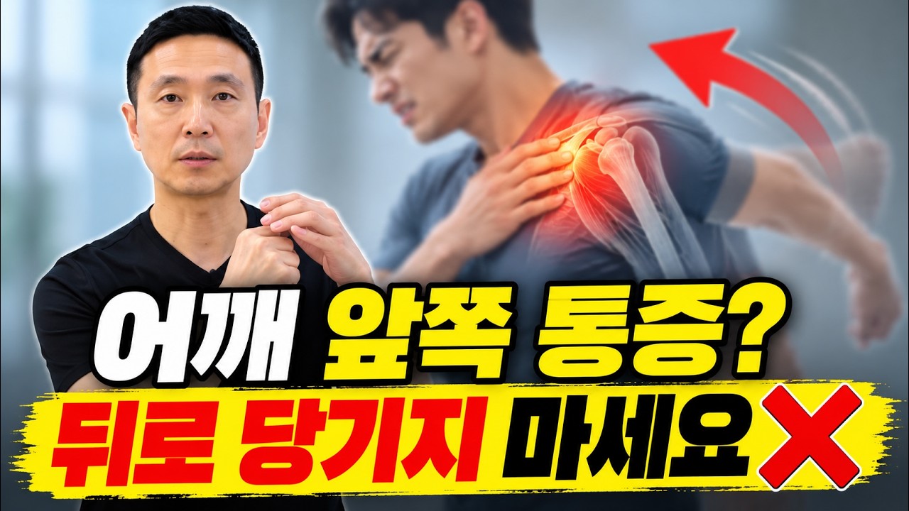 어깨 앞쪽이 아픈데 계속 스트레칭하세요? 오히려 더 아플 수 있습니다