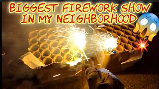 I DID THE BIGGEST FIREWORK SHOW THIS YEAR IN MY NEIGHBORHOOD 😱 | HAPPY 4TH OF JULY 💥