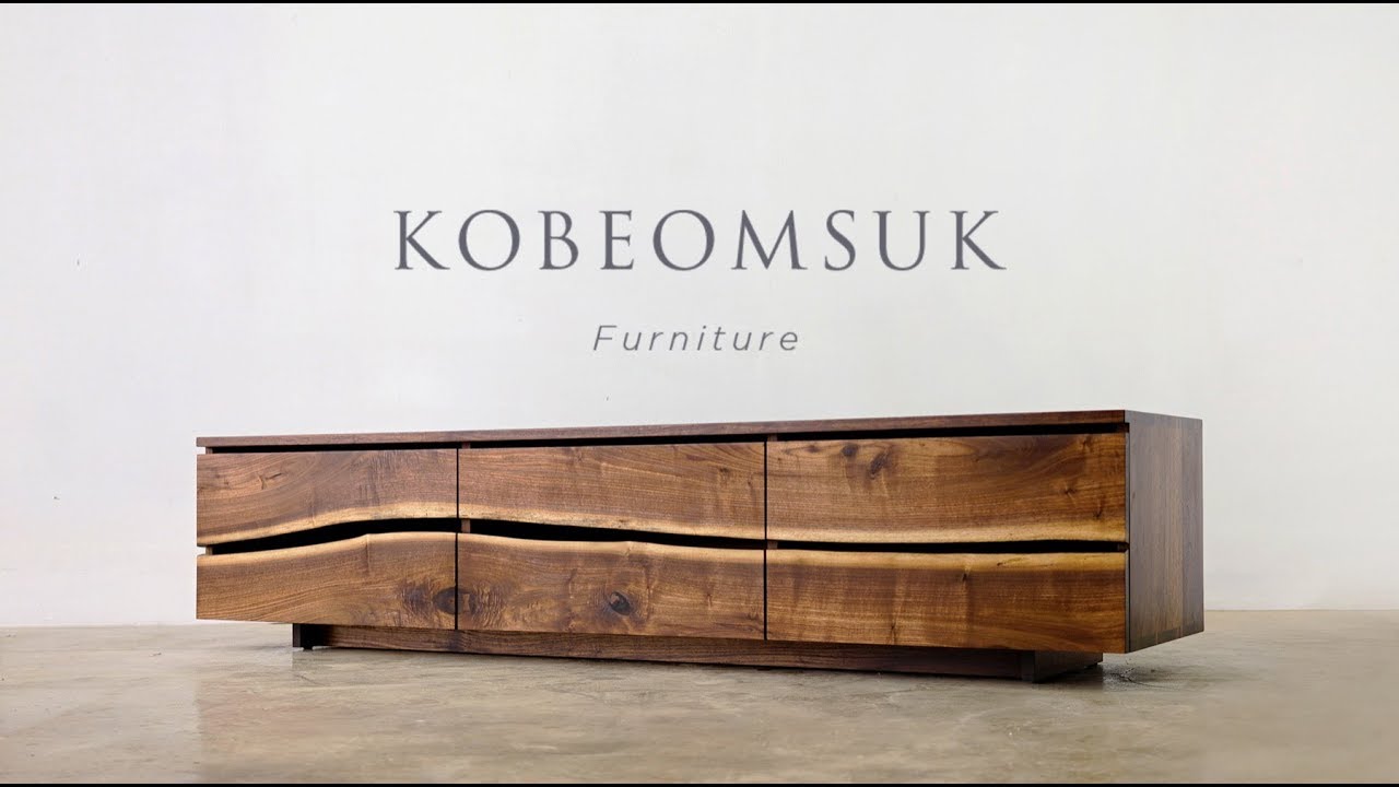 Kobeomsuk Furniture Live Edge Tv Stand Youtube