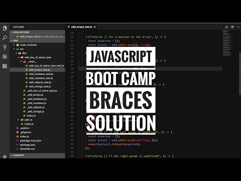 Javascript boot camp - braces solution