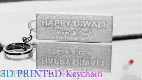 3D PRINTED KEYCHAIN by FreeCAD