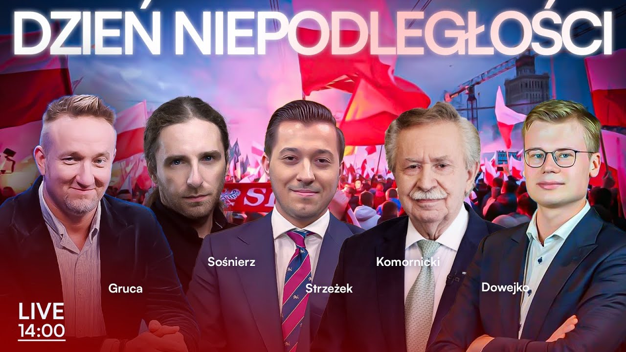 NA ŻYWO. MARSZ NIEPODLEGŁOŚCI W WARSZAWIE | SOŚNIERZ, GRUCA, STRZEŻEK