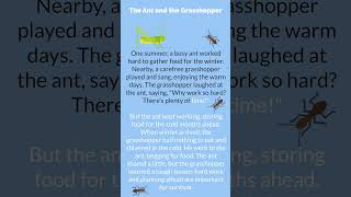 Learn English Through Story | English listening Practice | The Ant and the Grasshopper #shortstory