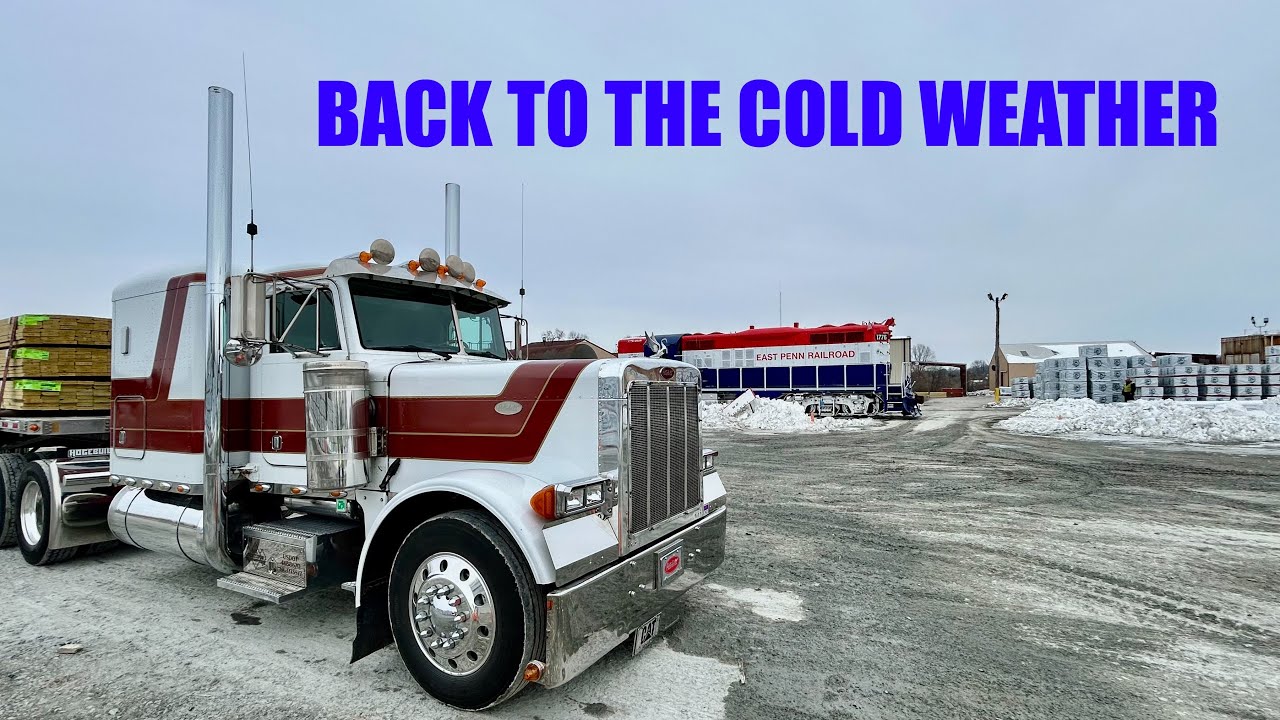 Back to trucking and freezing temperatures 🥶❄️   #trucking  #bigrig 