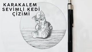 Sevimli Kedi Karakalem Çizimi  | Yumuşak Hatlarla Adım Adım 🐾 screenshot 1