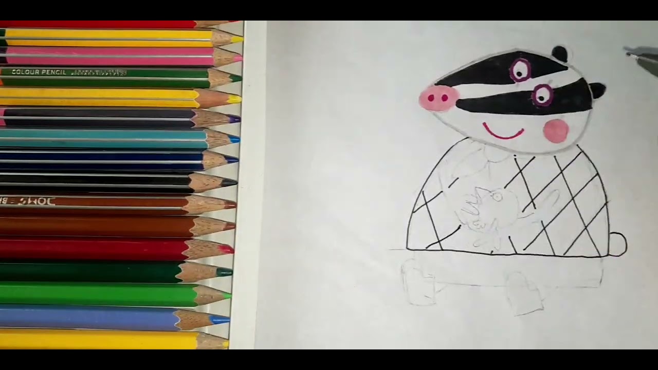 Peppa pig drawing/Mrs.Badger drawing  