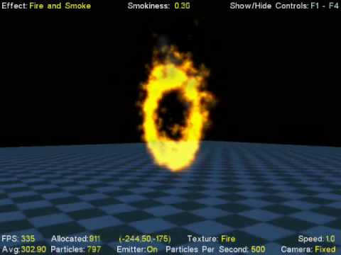 DPSF Demo Video 1 of 2 (Dynamic Particle System Framework for XNA)
