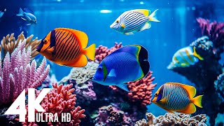 Ocean 4K - Sea Animals for Relaxation, Beautiful Coral Reef Fish in Aquarium (4K Video UHD) #40