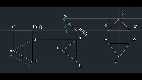 Projection of Planes - Engineering Graphics - Problem 3 in AutoCAD (Triangular plane)
