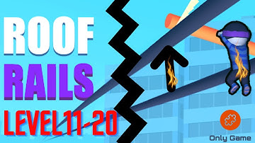 Roof Rails  -- All Levels Gameplay (iOS,Android) Walkthrough | Levels 11-20
