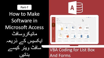 How to Make Software in Microsoft Access in Urdu/Hindi Part 07 | VBA for List Box + Entry Form