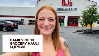 FAMILY OF 13 GROCERY HAUL! $1,874.38