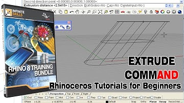 Extrude command explanation | Rhino Tutorials for beginners | Rhinoceros 3D