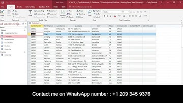 Access Module 1 Sam Project 1a Office 2019 | SC_AC_19_1A | Cengage | Mindtap