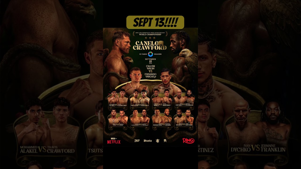 Full Canelo vs Crawford fight card!!